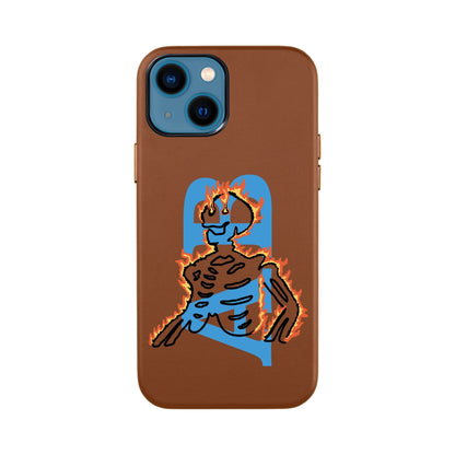 HOT HUMAN KİŞİSELLEŞTİRİLMİŞ-iPhone 13 Mini Leather Kılıf