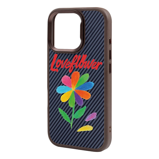 LOVE FLOWER-iPhone 16 Pro Max Plaid Kılıf MagSafe Özellikli