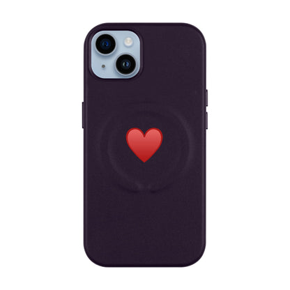 SPREAD HEART-iPhone 14 Plus Leather Kılıf MagSafe Özellikli
