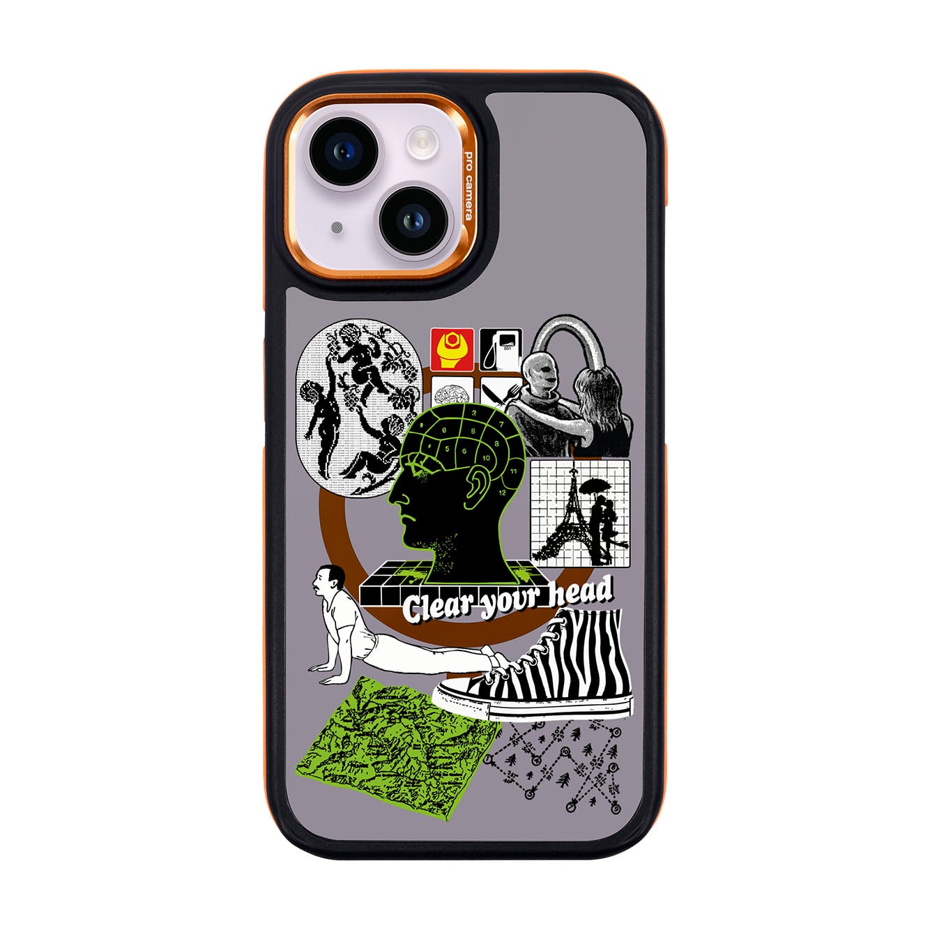 CLEAR YOUR HEAD-iPhone 14 Dark Kılıf MagSafe Özellikli