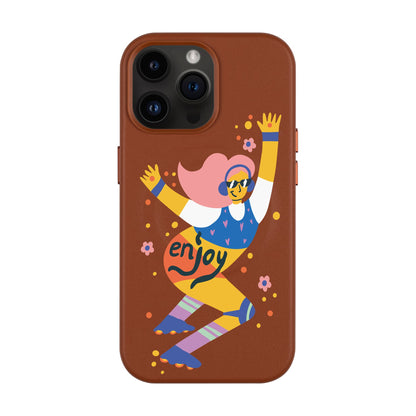 ENJOY-iPhone 14 Pro Max Leather Kılıf MagSafe Özellikli