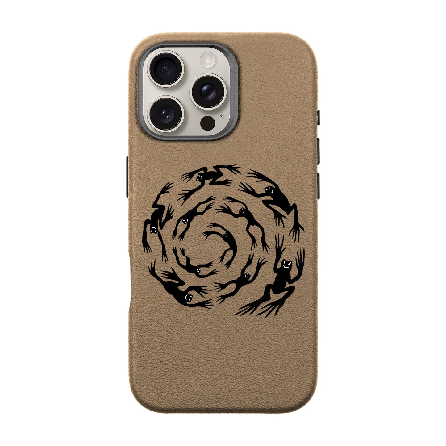SWIRLING FROGS-iPhone 16 Pro Max Leather Premium Kılıf MagSafe Özellikli