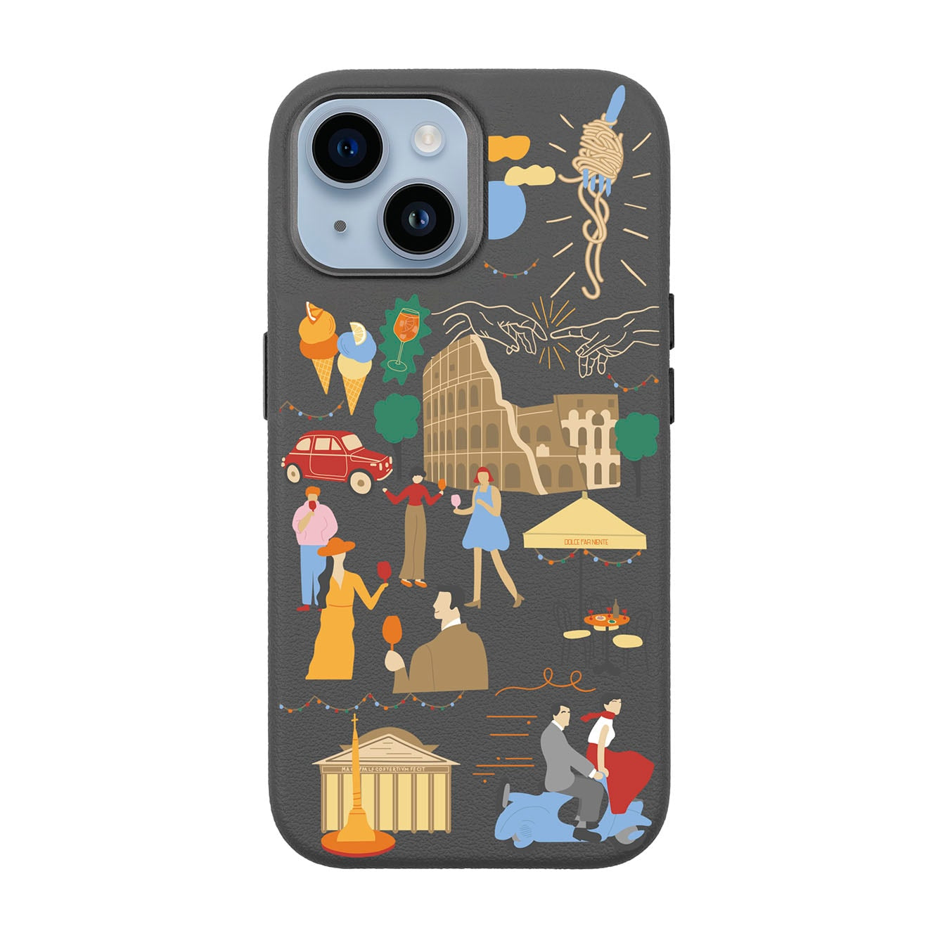 ROMA-iPhone 14 Leather Premium Kılıf MagSafe Özellikli