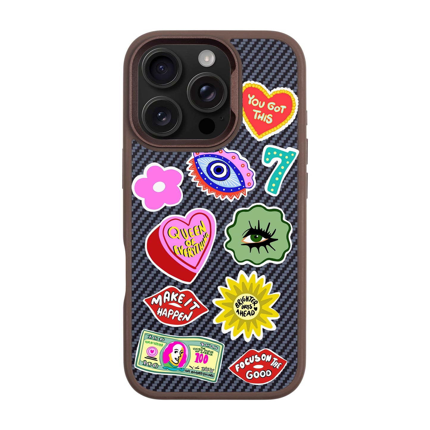 HM STICKERS-iPhone 16 Pro Plaid Kılıf MagSafe Özellikli