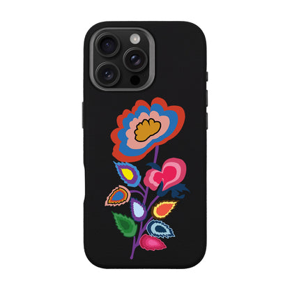 KNITTED FLOWER-iPhone 16 Pro Max Leather Premium Kılıf MagSafe Özellikli
