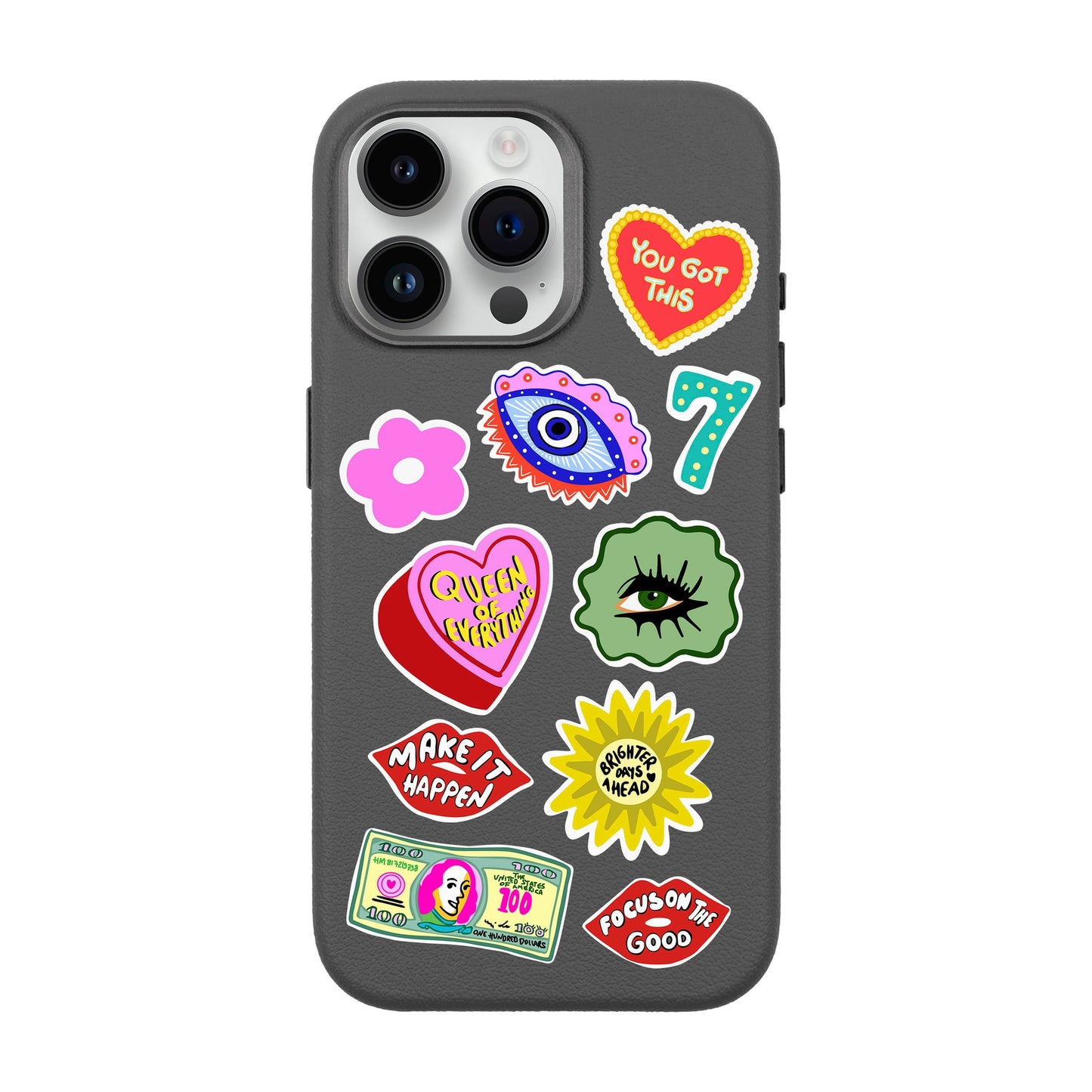 HM STICKERS-iPhone 14 Pro Max Leather Premium Kılıf MagSafe Özellikli