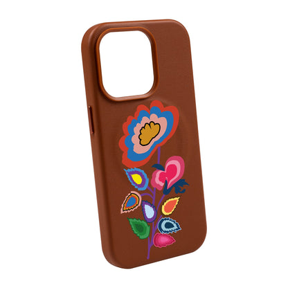 KNITTED FLOWER-Leather Kılıf MagSafe Özellikli - iPhone 13