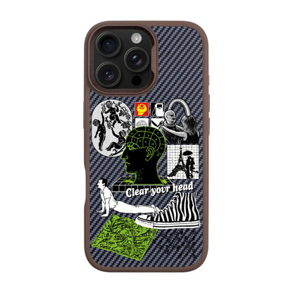CLEAR YOUR HEAD-iPhone 16 Pro Max Plaid Kılıf MagSafe Özellikli