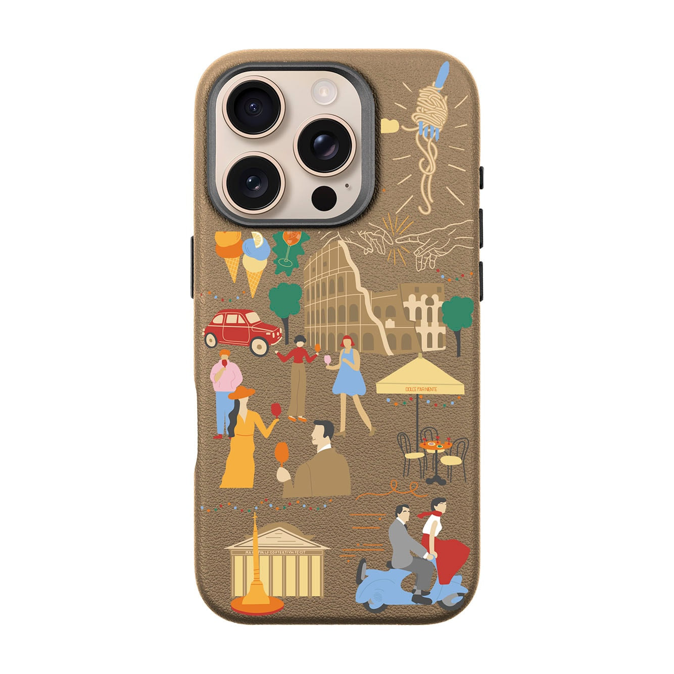 ROMA-iPhone 16 Pro Leather Premium Kılıf MagSafe Özellikli