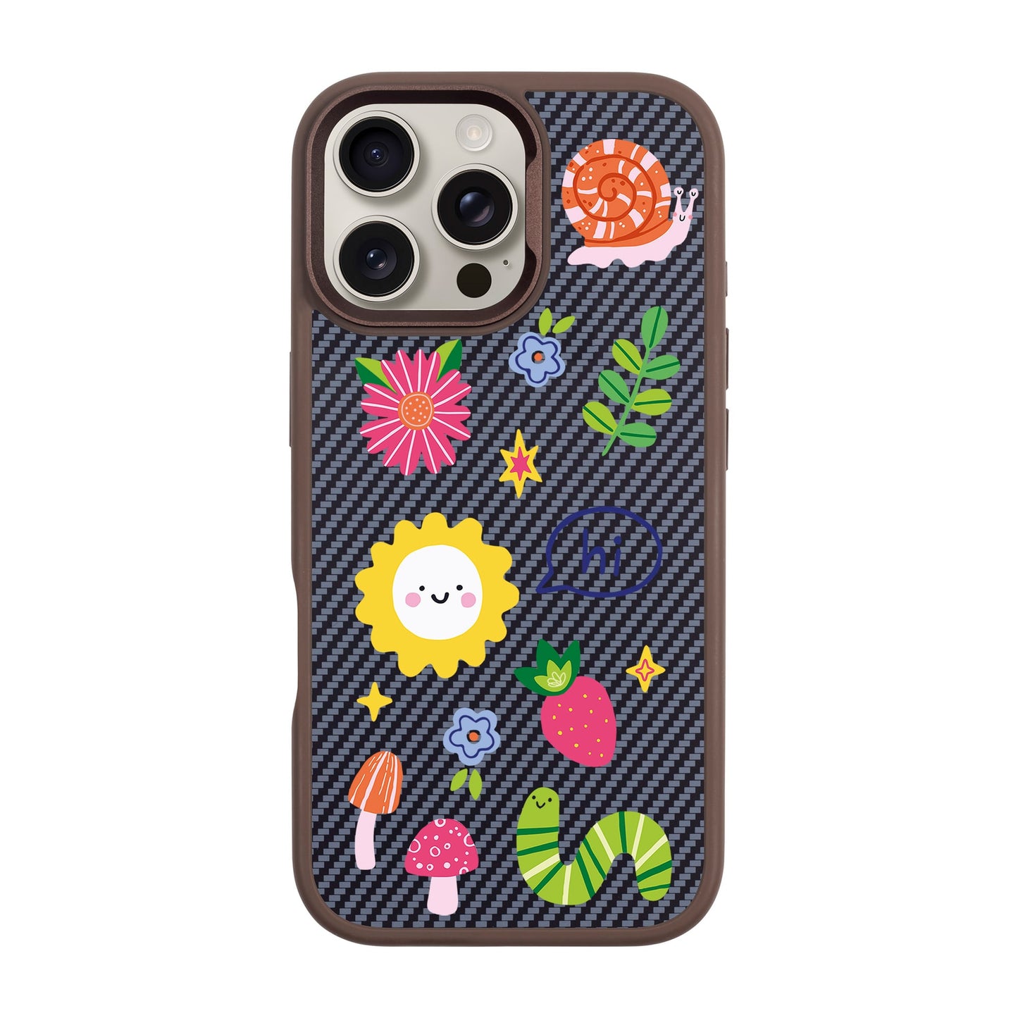 HELLO NATURE-iPhone 16 Pro Max Plaid Kılıf MagSafe Özellikli