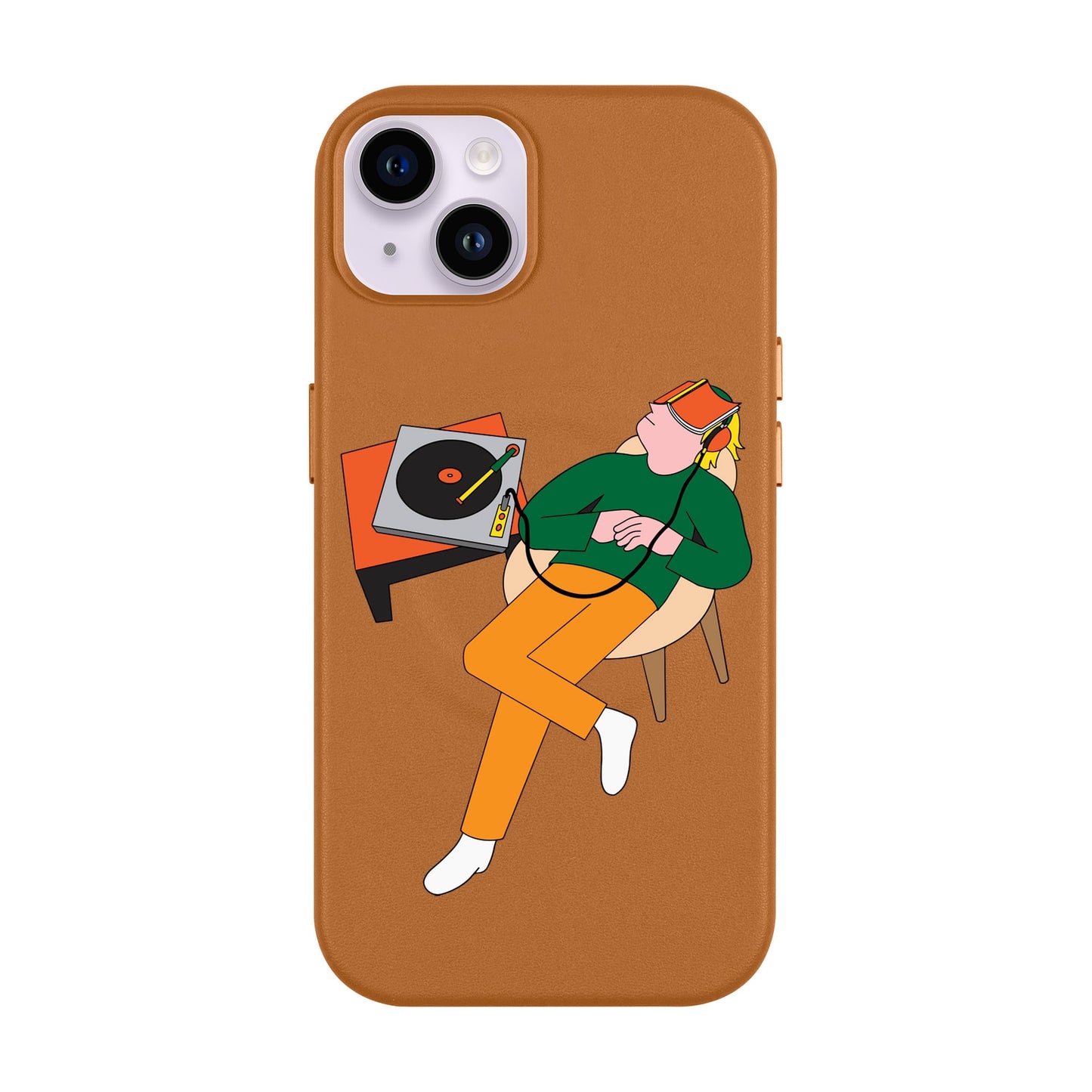 LAZY SUNDAY AFTERNOON-iPhone 14 Plus Leather Kılıf MagSafe Özellikli
