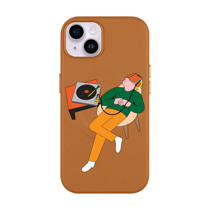 LAZY SUNDAY AFTERNOON-iPhone 14 Plus Leather Kılıf MagSafe Özellikli