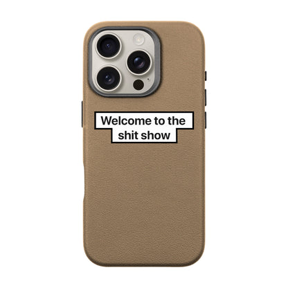 WELCOME-iPhone 16 Pro Leather Premium Kılıf MagSafe Özellikli