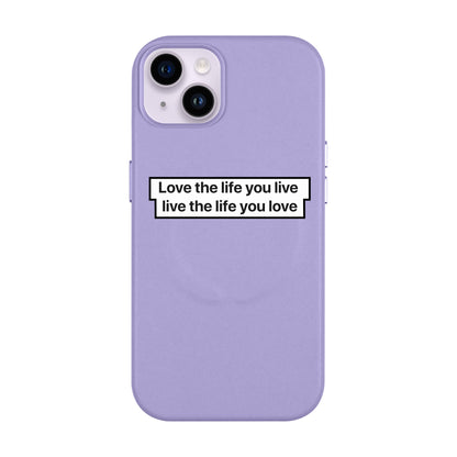 LOVE THE LIFE-iPhone 14 Plus Leather Kılıf MagSafe Özellikli
