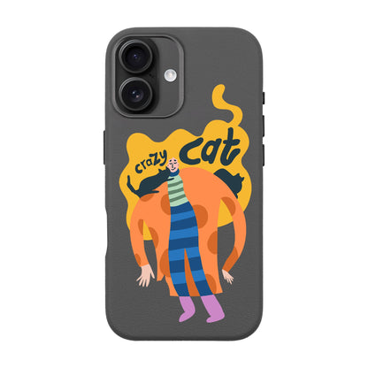 CRAZY CAT-iPhone 16 Plus Leather Premium Kılıf MagSafe Özellikli