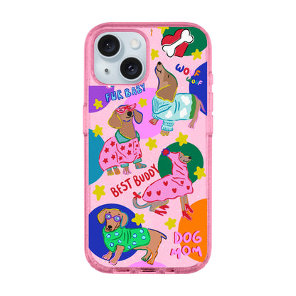 DOG MOM-iPhone 15 Plus Shiny Kılıf MagSafe Özellikli