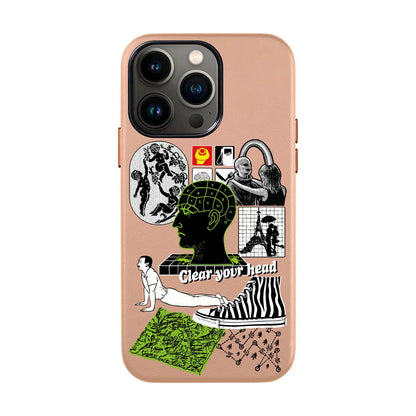 CLEAR YOUR HEAD-iPhone 13 Mini Leather Kılıf