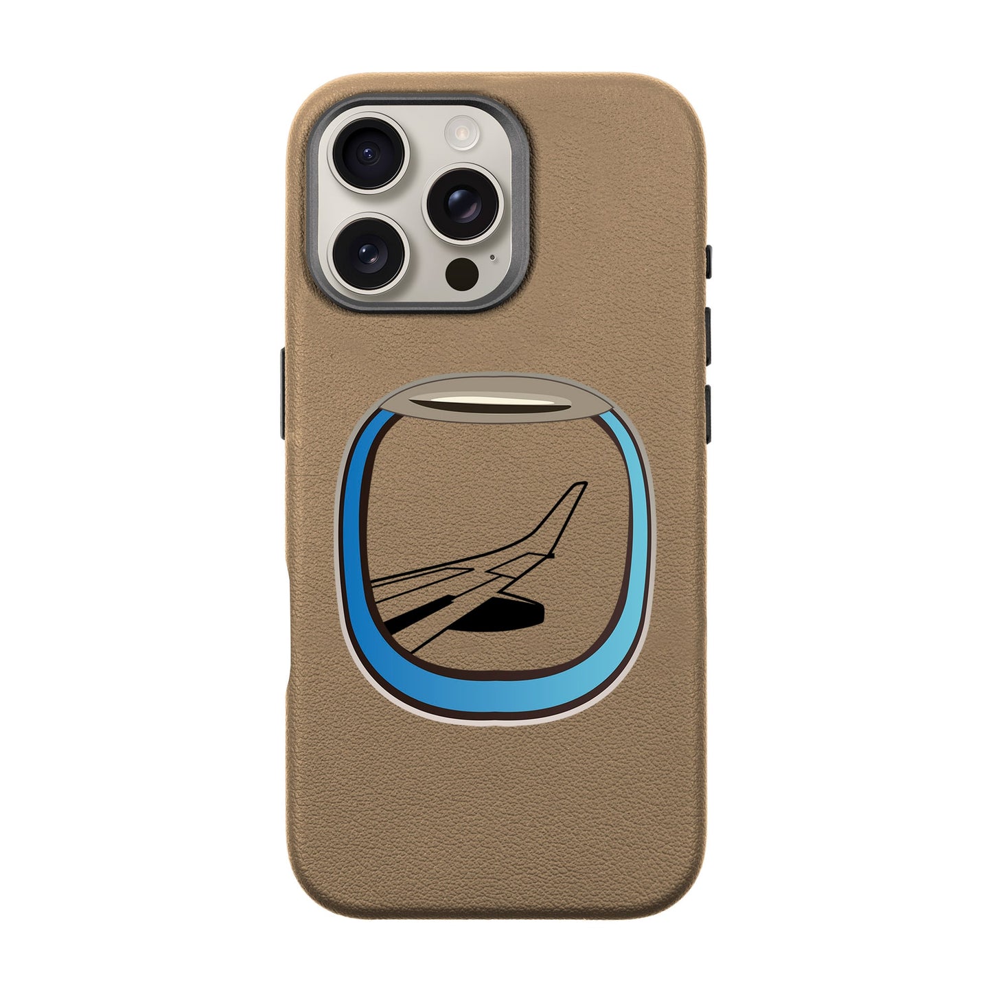 AIRCRAFT WINDOW-iPhone 16 Pro Max Leather Premium Kılıf MagSafe Özellikli