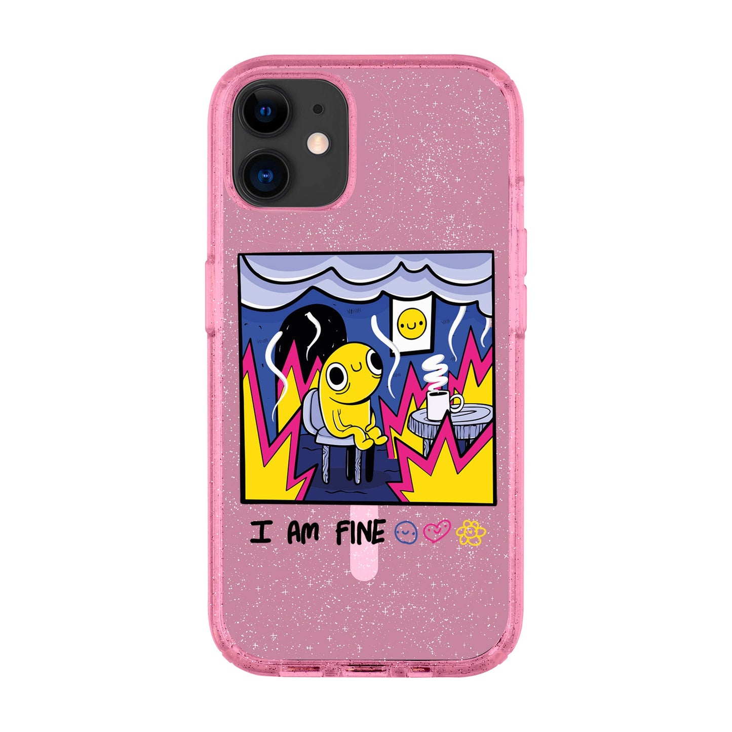 I AM FINE-iPhone 11 Shiny Kılıf MagSafe Özellikli