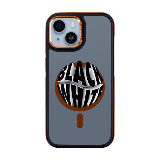 BLACK WHITE-iPhone 14 Dark Kılıf MagSafe Özellikli