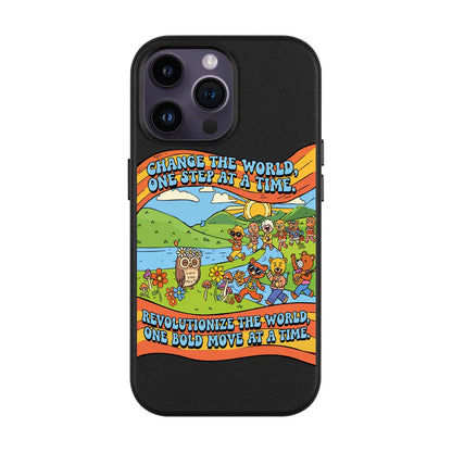 CHANGE THE WORLD-iPhone 14 Pro Max Leather Kılıf MagSafe Özellikli
