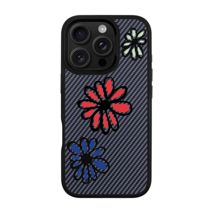 FLORIST-iPhone 16 Pro Plaid Kılıf MagSafe Özellikli