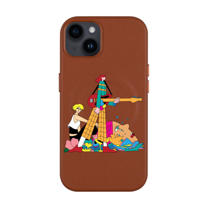 HER BAND-iPhone 14 Plus Leather Kılıf MagSafe Özellikli