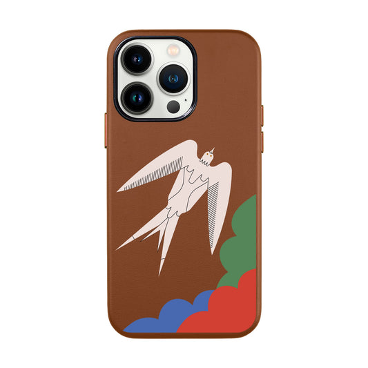 L’OISEAU LIBRE-iPhone 13 Pro Max Leather Kılıf