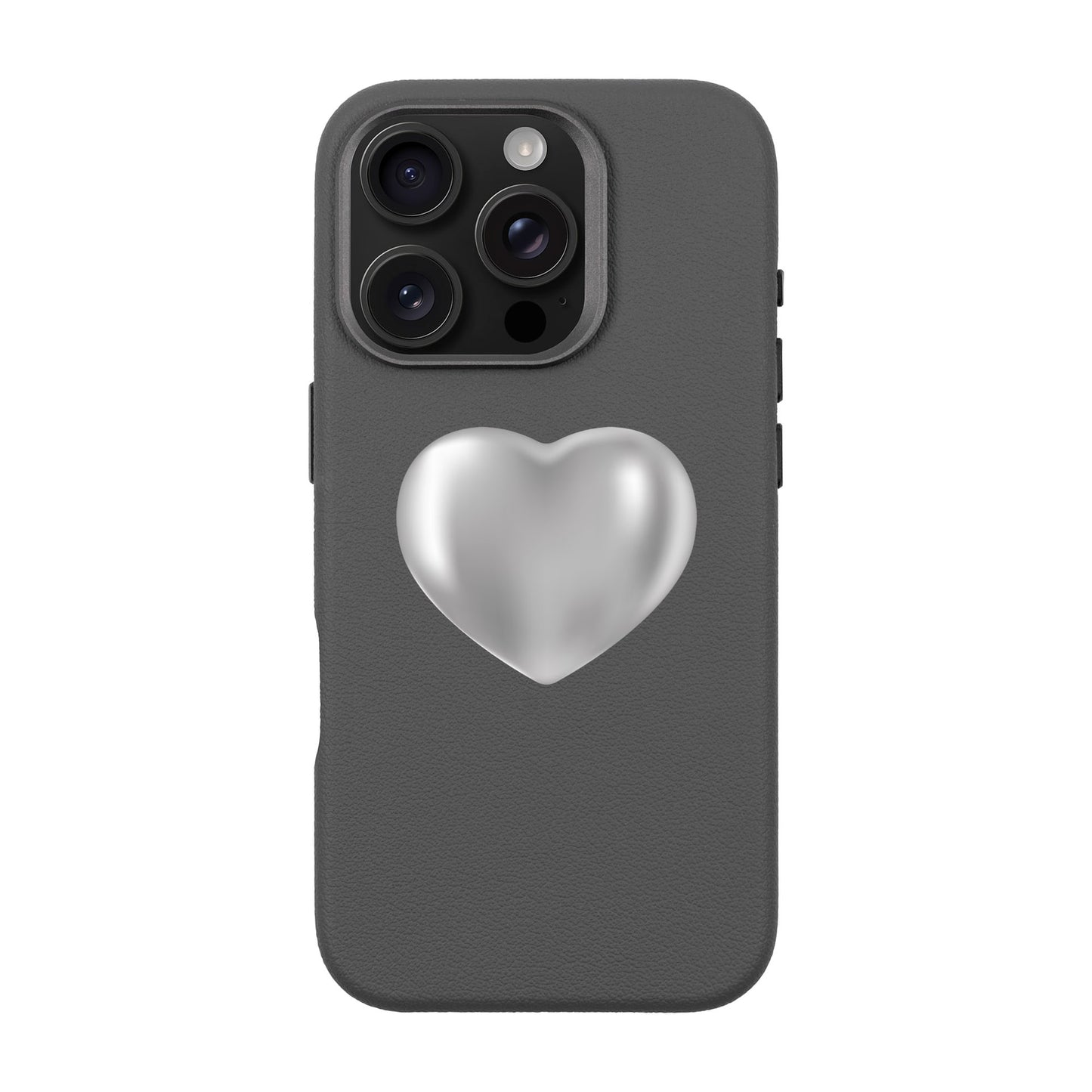 SILVER HEART-iPhone 16 Pro Leather Premium Kılıf MagSafe Özellikli