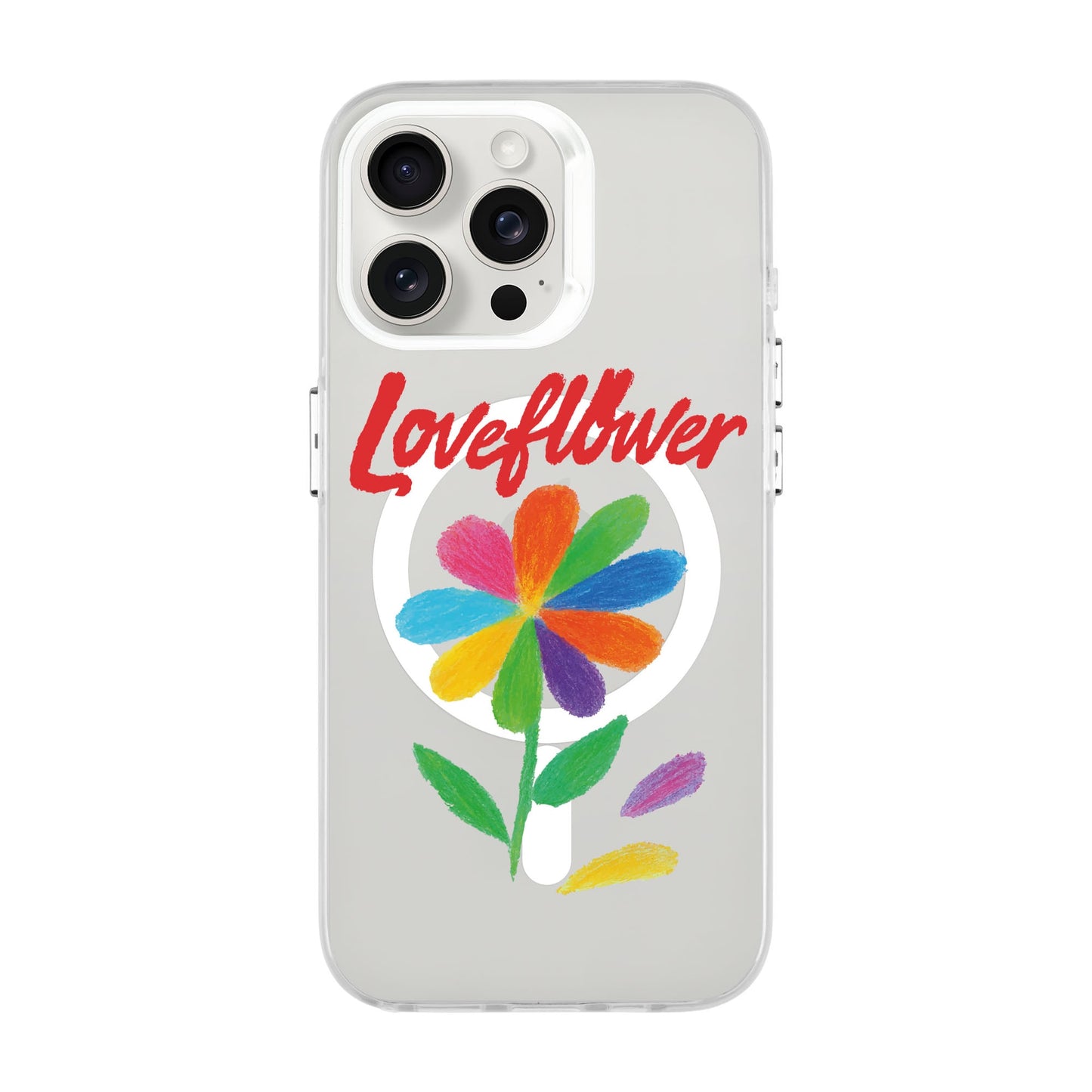 LOVE FLOWER-iPhone 15 Pro Max Hold Kılıf MagSafe Özellikli