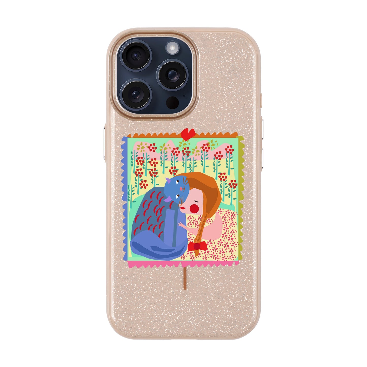 KEDİ POSTA PULU-iPhone 15 Pro Max Radiant Kılıf MagSafe Özellikli