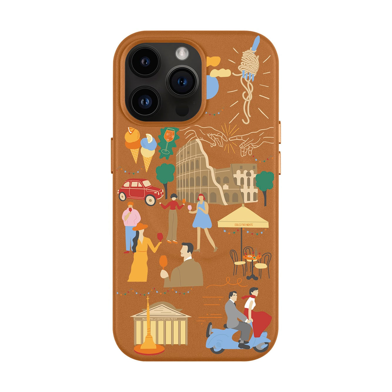 ROMA-iPhone 14 Pro Max Leather Kılıf MagSafe Özellikli