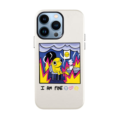 I AM FINE-iPhone 13 Pro Max Leather Kılıf