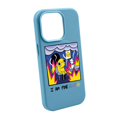 I AM FINE-iPhone 14 Pro Max Leather Kılıf MagSafe Özellikli