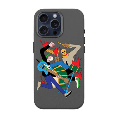 MONSTER MASH-iPhone 15 Pro Max Leather Premium Kılıf MagSafe Özellikli