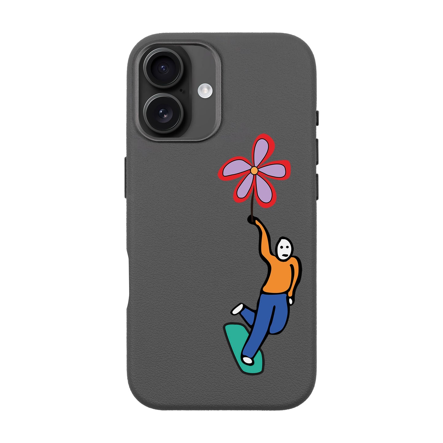 SKATEBOARDER-iPhone 16 Plus Leather Premium Kılıf MagSafe Özellikli