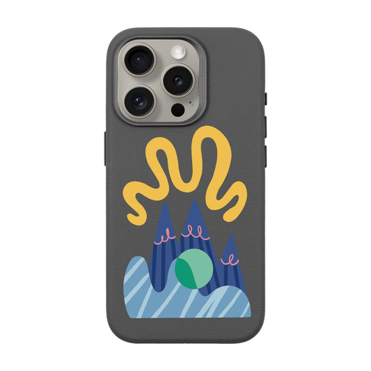 MOUNTAIN-iPhone 15 Pro Leather Premium Kılıf MagSafe Özellikli