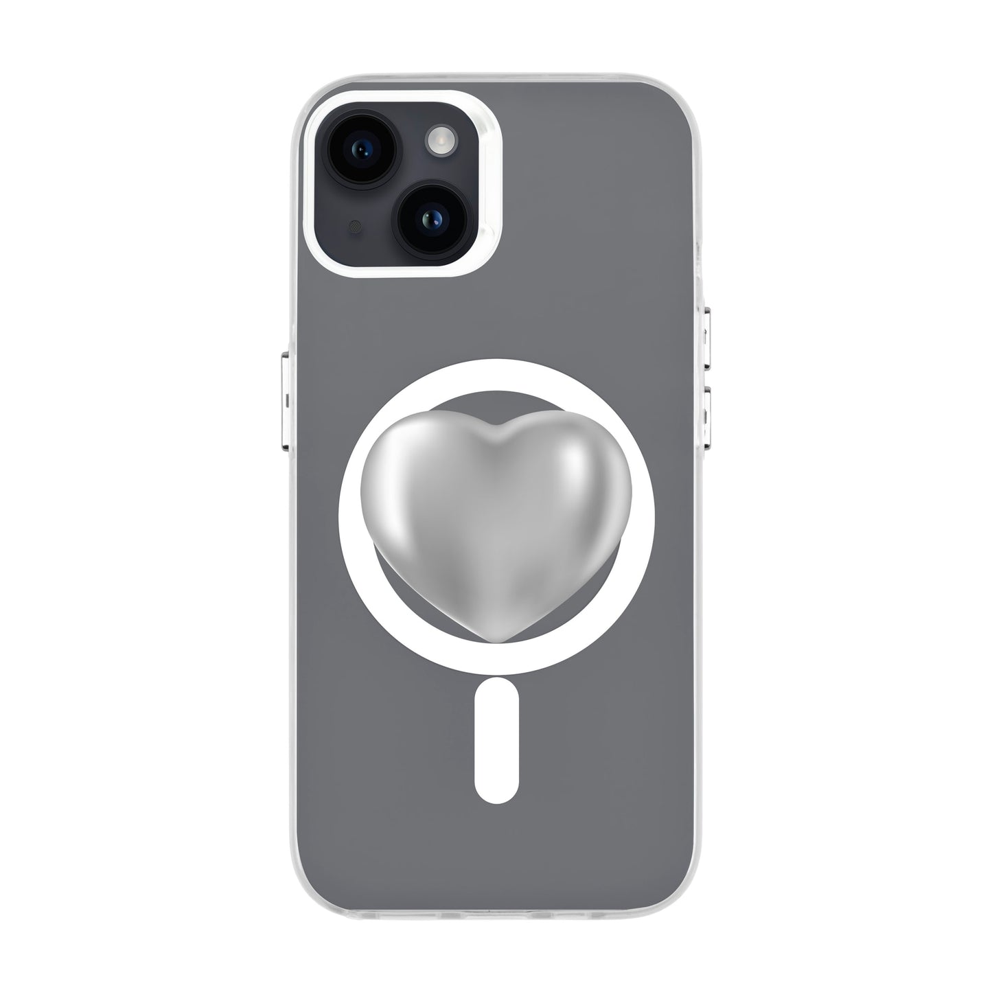 SILVER HEART-iPhone 14 Plus Hold Kılıf MagSafe Özellikli