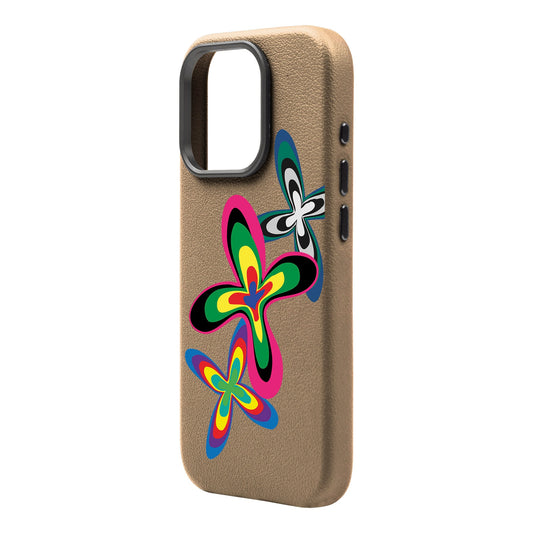 COLOR FLOWER-iPhone 16 Pro Leather Premium Kılıf MagSafe Özellikli