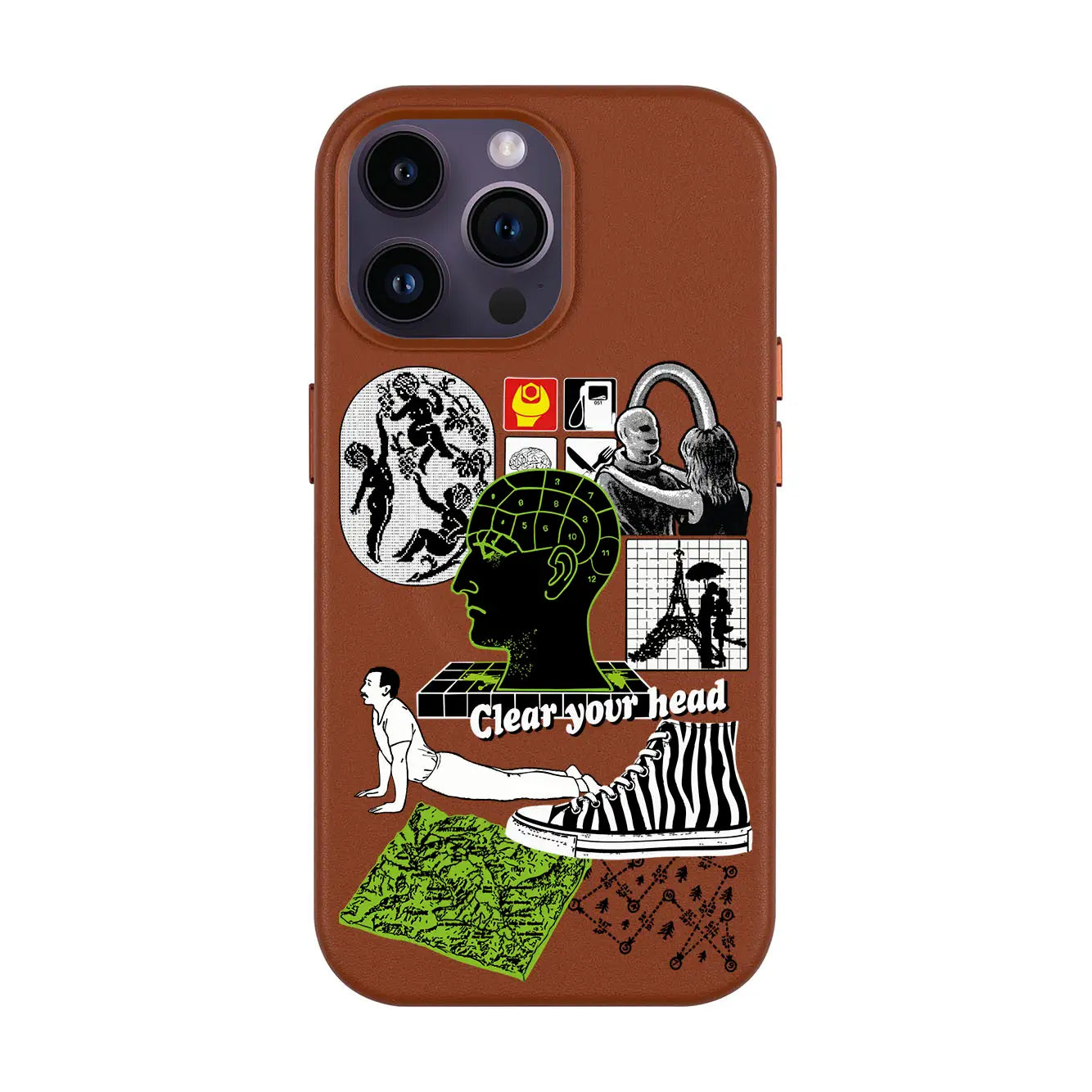 CLEAR YOUR HEAD-iPhone 14 Pro Max Leather Kılıf MagSafe Özellikli