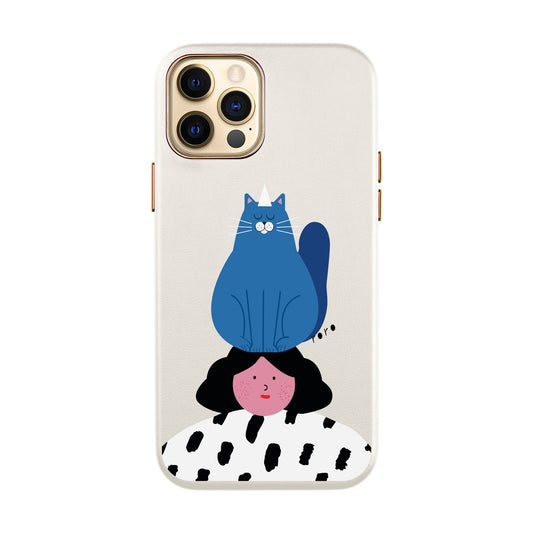 NAUGHTY CAT-iPhone X / Xs Leather Kılıf