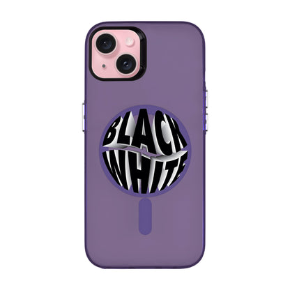 BLACK WHITE-iPhone 15 Plus Hold Kılıf MagSafe Özellikli