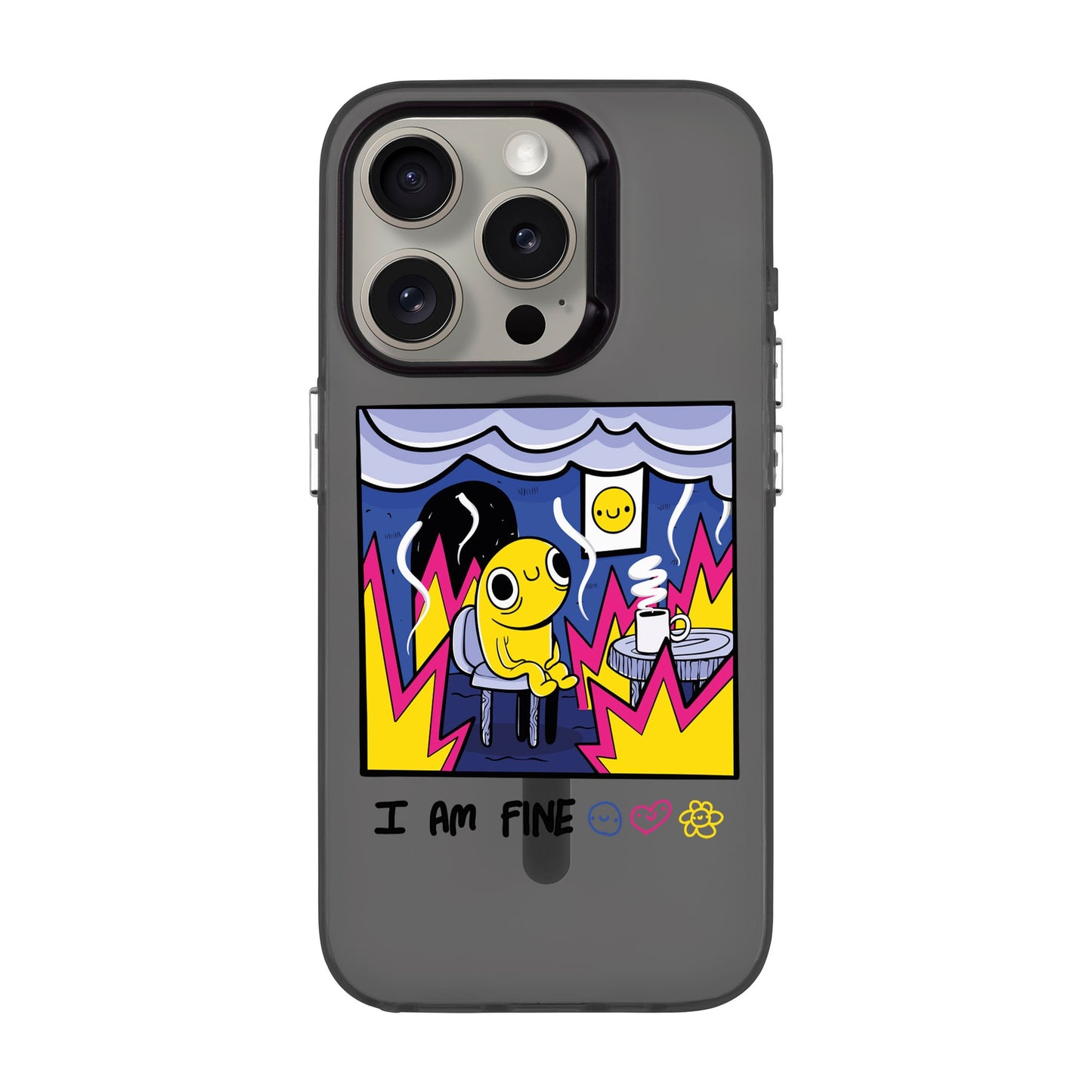 I AM FINE-iPhone 15 Pro Hold Kılıf MagSafe Özellikli