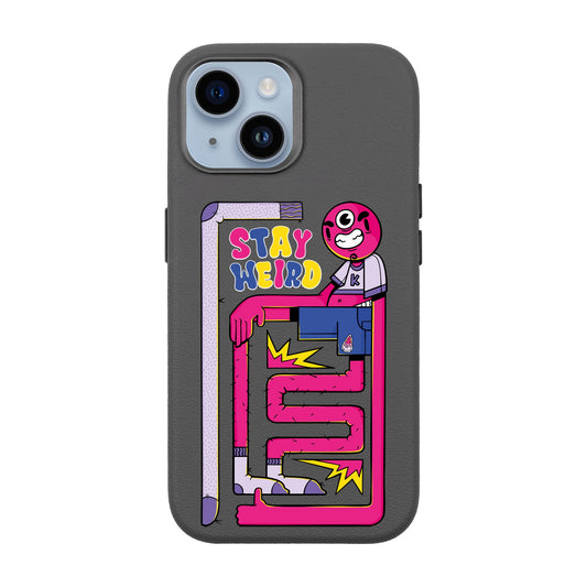 OG TOOTHY-iPhone 14 Leather Premium Kılıf MagSafe Özellikli