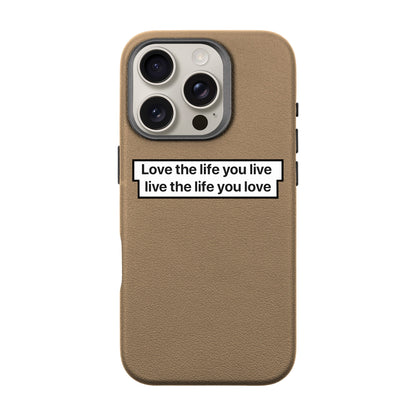 LOVE THE LIFE-iPhone 16 Pro Leather Premium Kılıf MagSafe Özellikli