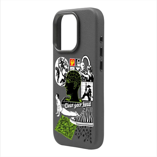 CLEAR YOUR HEAD-iPhone 16 Pro Max Leather Premium Kılıf MagSafe Özellikli