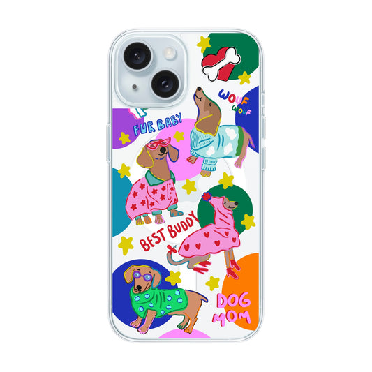 DOG MOM-iPhone 15 Solid Kılıf MagSafe Özellikli