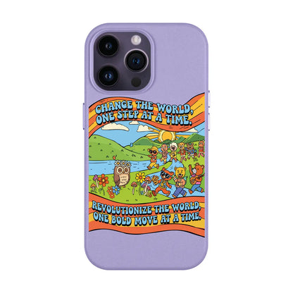 CHANGE THE WORLD-iPhone 14 Pro Max Leather Kılıf MagSafe Özellikli
