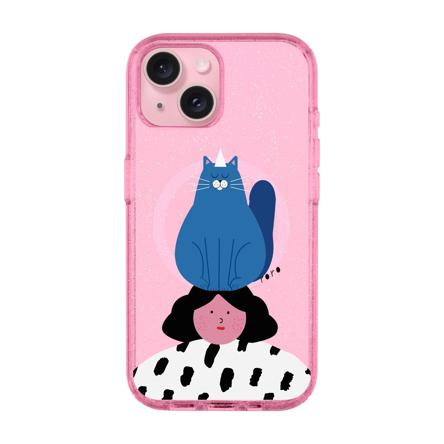 NAUGHTY CAT-iPhone 15 Plus Shiny Kılıf MagSafe Özellikli