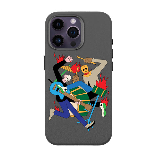 MONSTER MASH-iPhone 14 Pro Max Leather Premium Kılıf MagSafe Özellikli